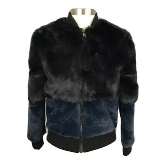 John and Jenn Faux Fur Bomber Jacket - Picture 1 of 3